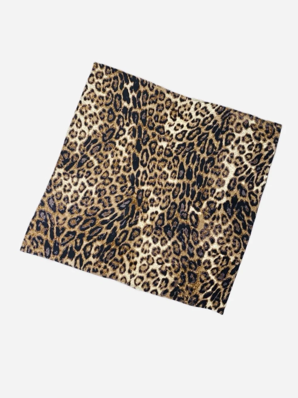 NWT SILKLETTE Animal Print 100% Fine Silk Kerchief Scarf CREAM/BROWN/BLACK